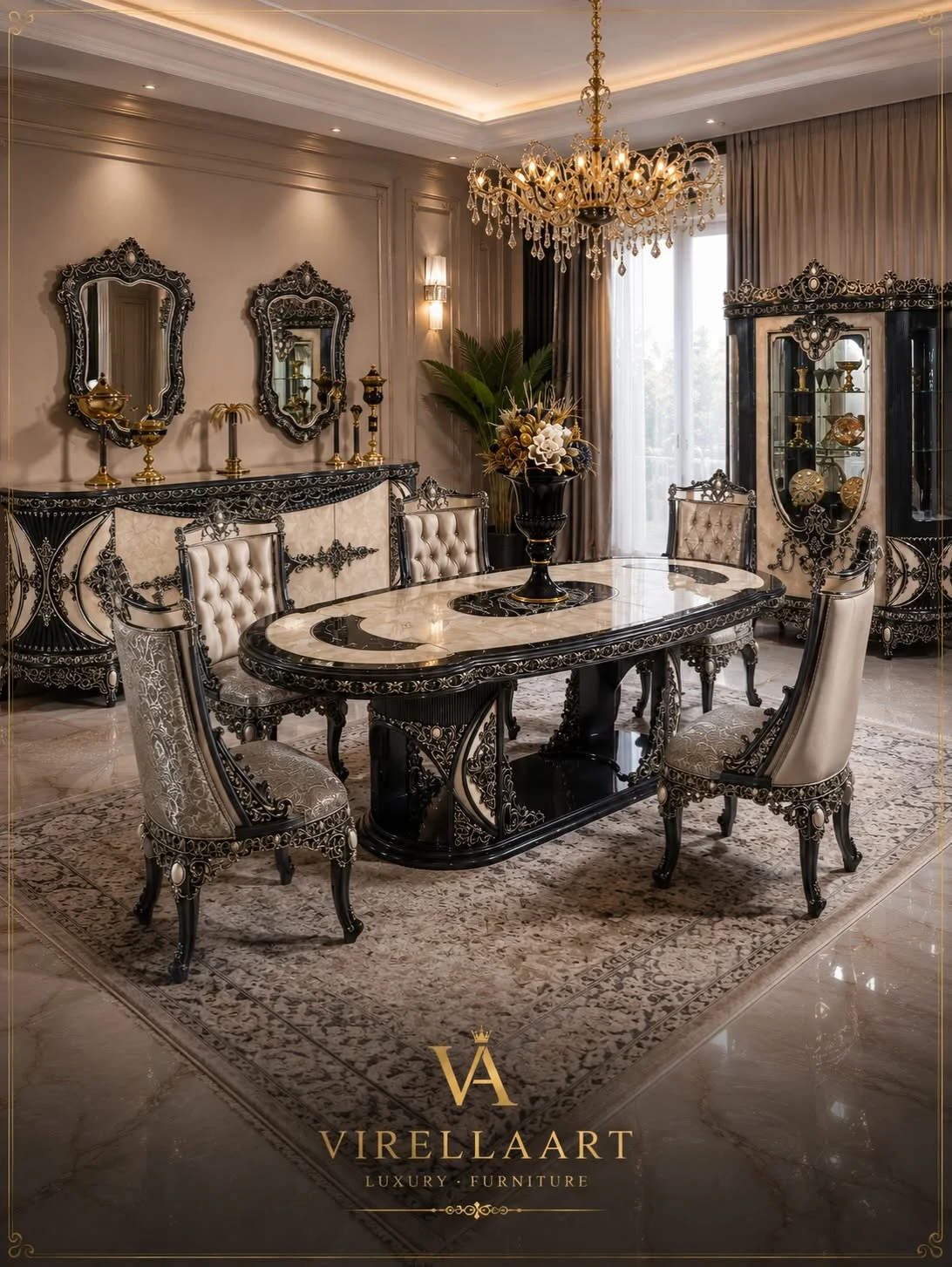 VIRELLAART Milano Blue غرفة طعام