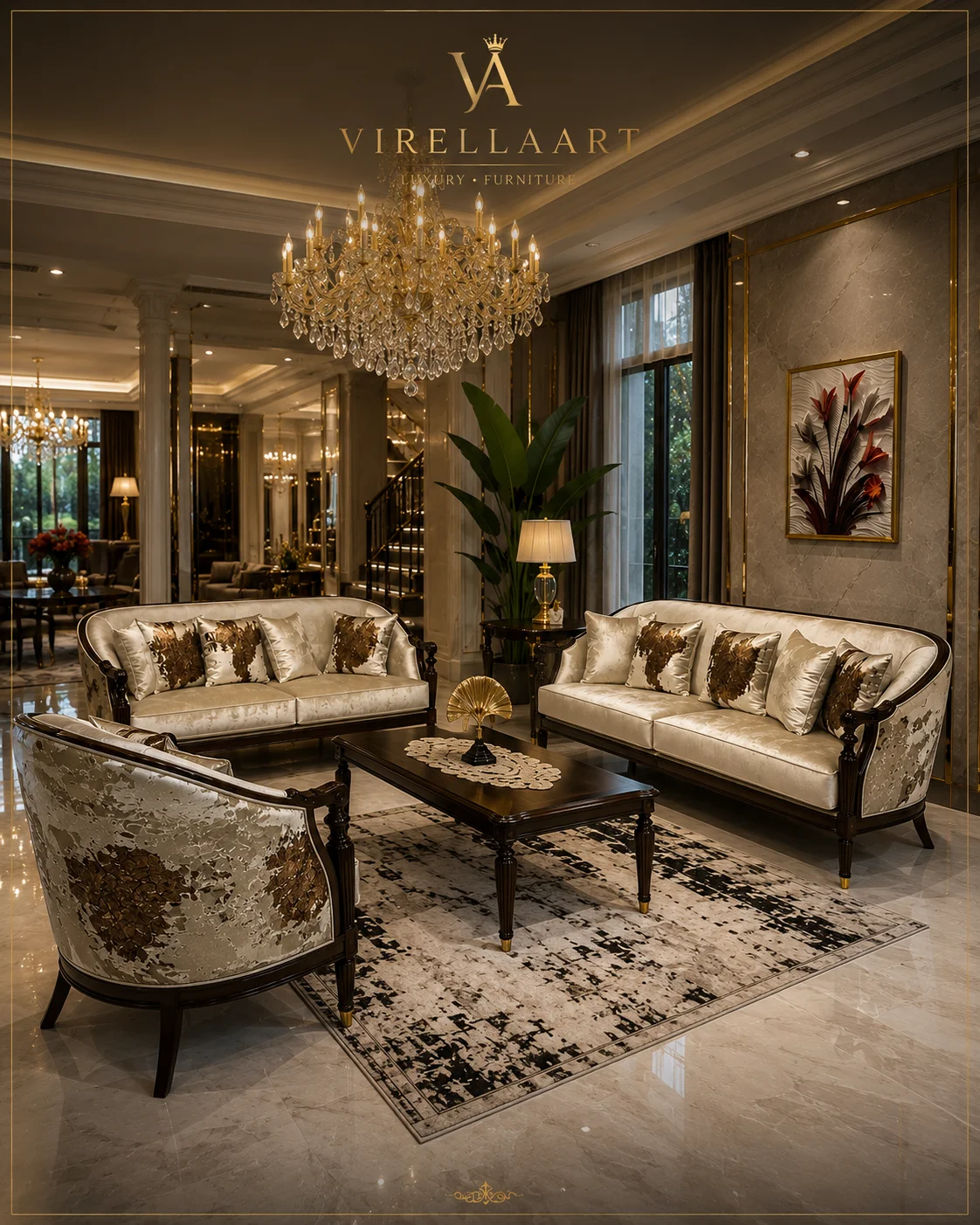 Lugano Luxury Living Room Collection by VIRELLAART