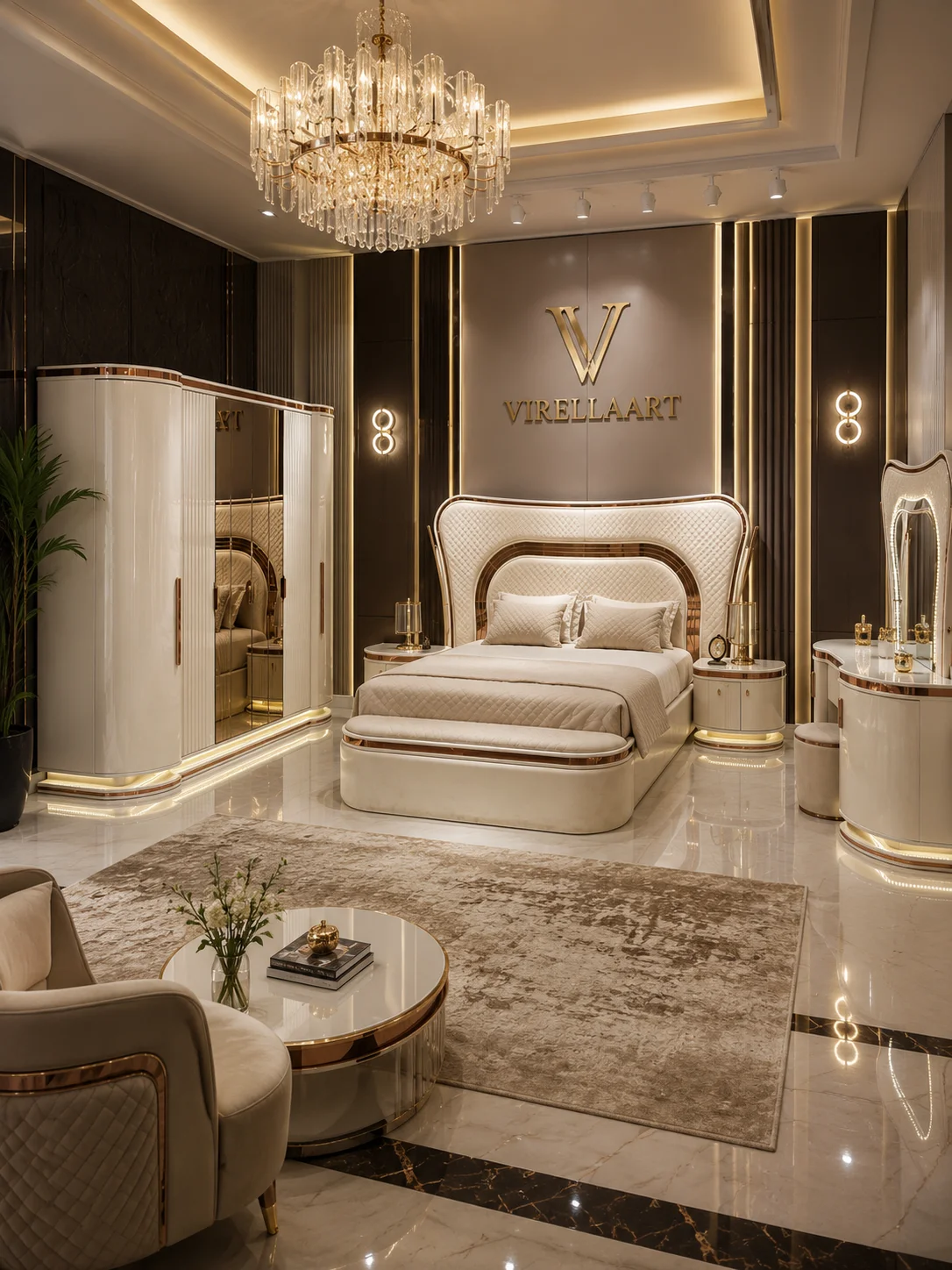 VIRELLAART Luxury غرفة نوم Set