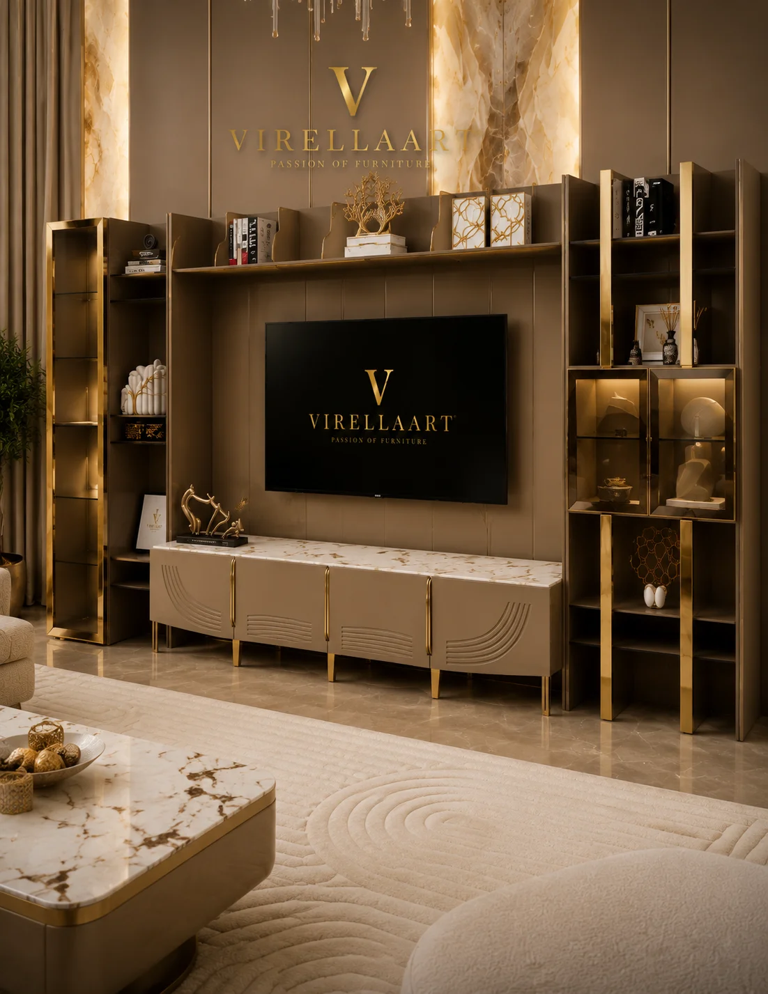 Moon Luxury TV Unit Collection by VIRELLAART