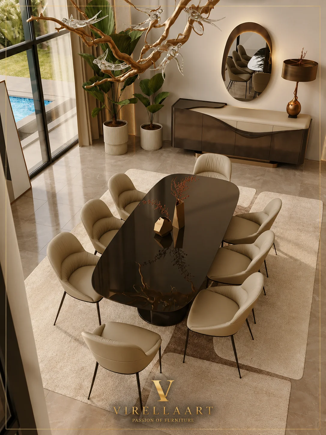 Queen Luxury Dining Room Collection by VIRELLAART