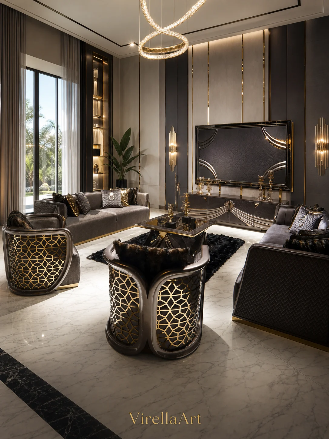 Shawl Luxury Living Room Collection by VIRELLAART